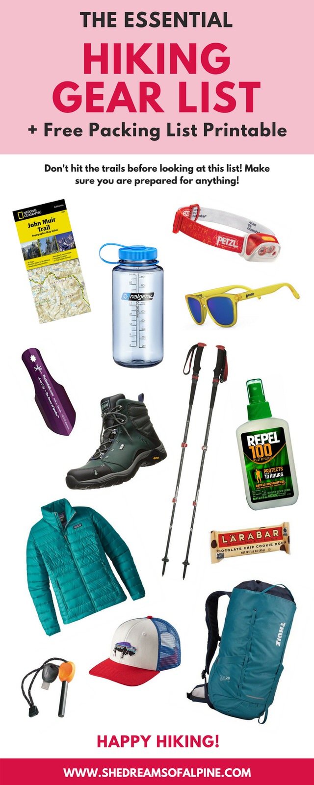 The Essential Hiking Gear List for 2019 (PLUS Hiking Packing List Printable)