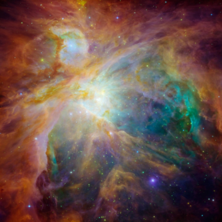 Chaos at the Heart of Orion Image credit: NASA/JPL-Caltech/STScI