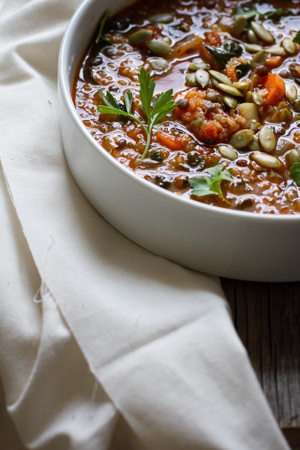 quinoa lentil vegetable soup + an e-cookbook! | edible perspective 