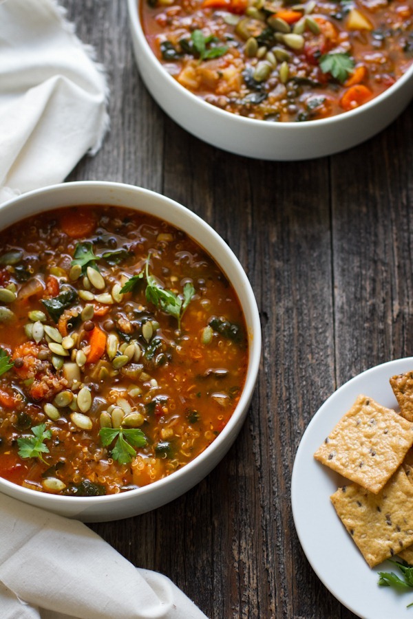 quinoa lentil vegetable soup + an e-cookbook! | edible perspective 