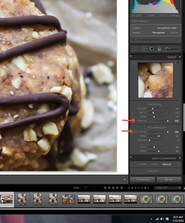 Food Photography Tip of the Week 18 - Diminish noise in your photos with Lightroom | edibleperspective.com