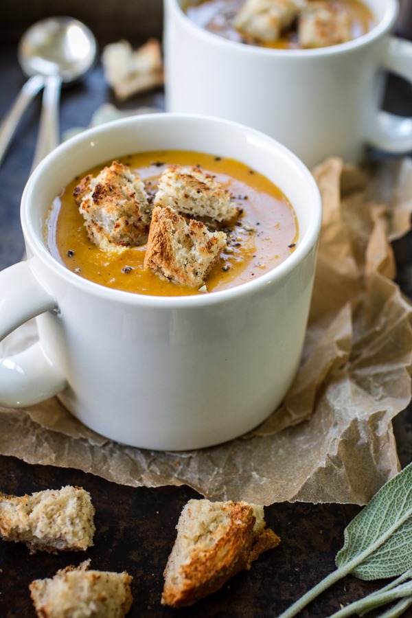 Butternut Squash Soup with Sage | edibleperspective.com
