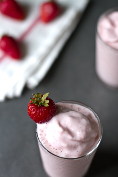 strawberries n’ cream milkshake — Edible Perspective