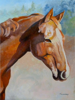 Wickers the Warmblood getting towards the final painting.
