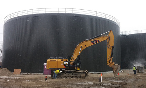 Construction of the state's first anaerobic digester began in 2015. (ecoRI News)