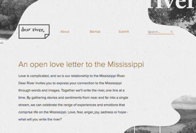 The Dear River website we created with mono and their 2013 summer interns.