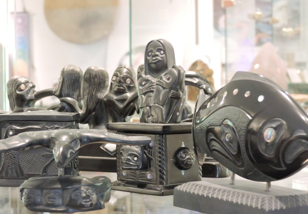 Selection of Argillite Carvings by Haida Artists