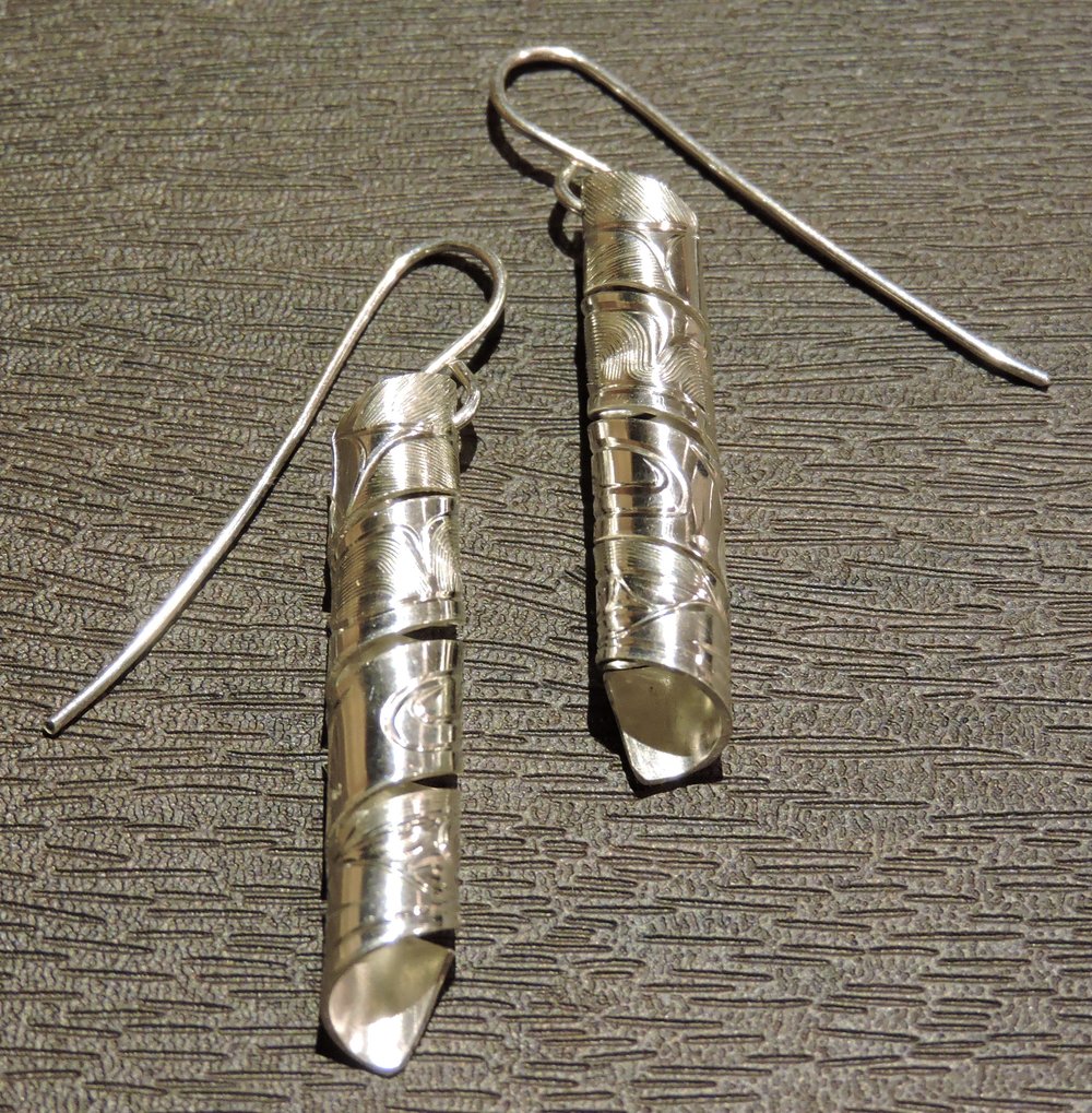 Silver Drop Earrings by Gregory Williams