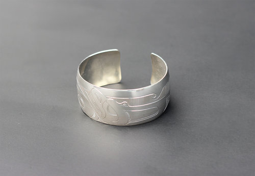 Haida Killer Whale Silver Bracelet:  http://www.crystalcabingallery.com/shop/haida-jewellery/haida-killer-whale-silver-bracelet