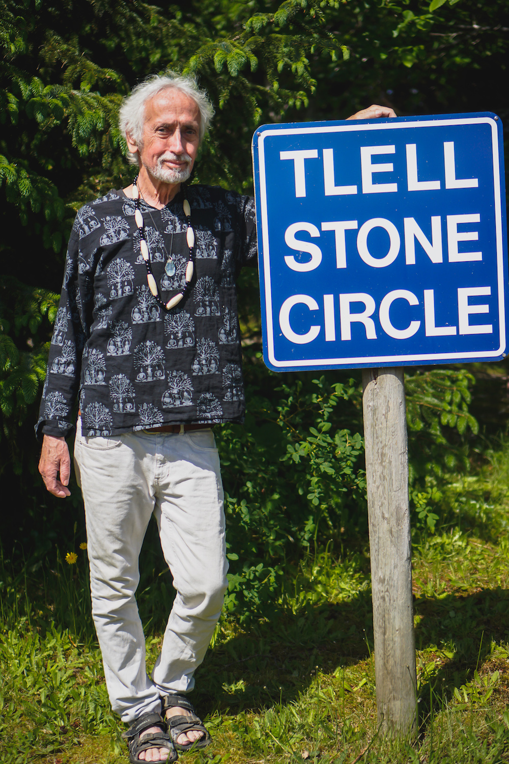 Dutes Dutheil, the creator of the Tlell Stone Circle.&nbsp;Photo by Patrick Shannon /&nbsp;www.innonative.ca