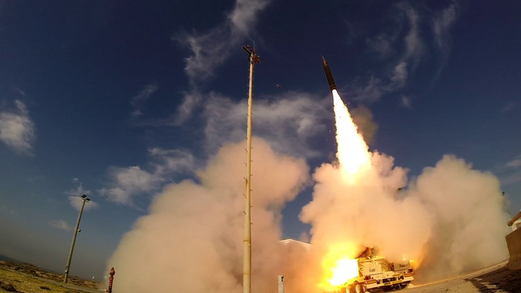  TA test of the Arrow-3 interceptor by the Israel Missile Defense Organization and the U.S. Missile Defense Agency. (MDA Image) 