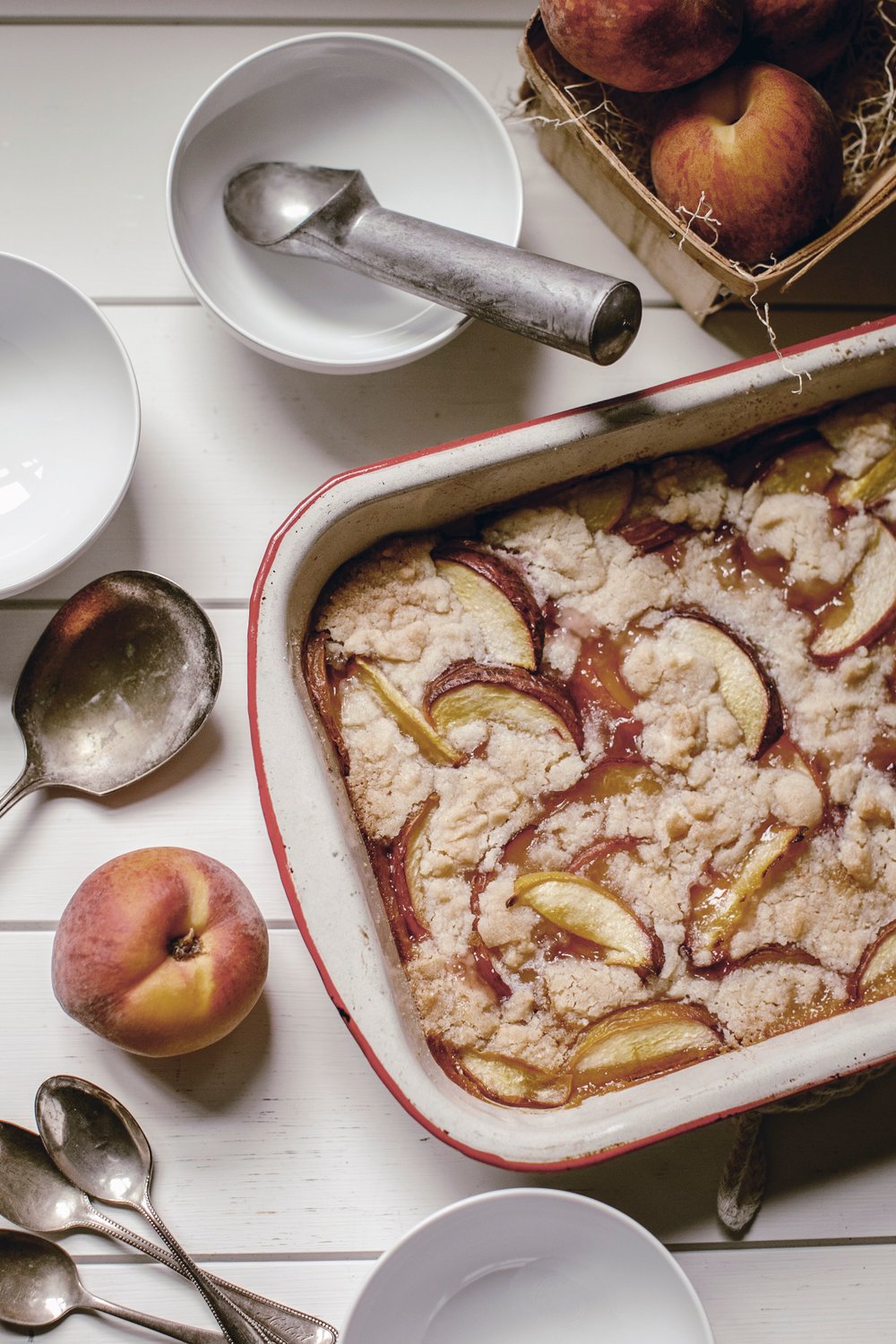Learn how to make peach cobbler, a simple, classic dessert to make during the summer months. This easy recipe for peach cobbler uses fresh peaches that are full of color and flavor. 
