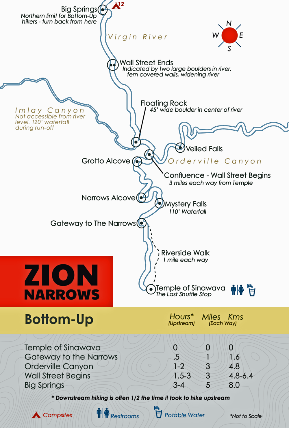 zion narrows map