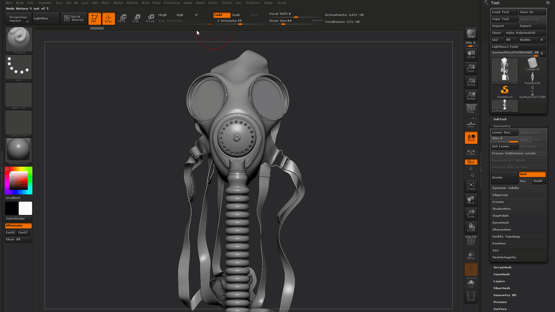 how to apend masks in zbrush