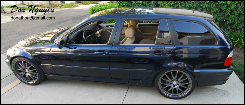 BMW 325i E46 Touring Wagon - Matte Black Window Trim Vinyl 
