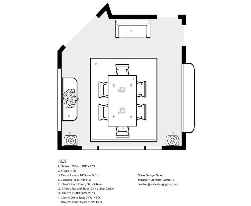 floor plan for dining room