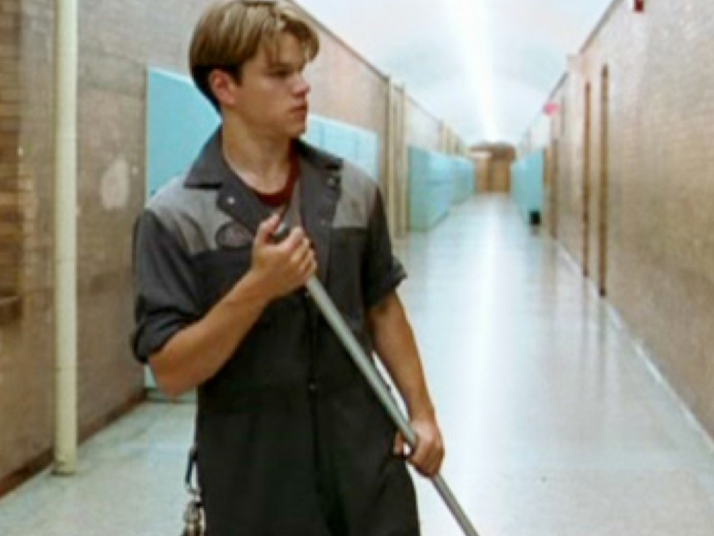 Image result for matt damon janitor