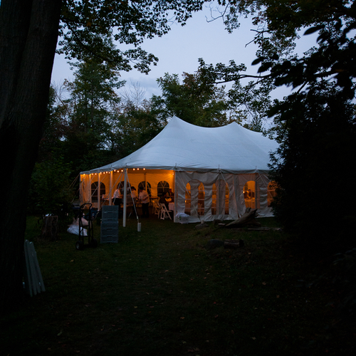  The reception tent at night 