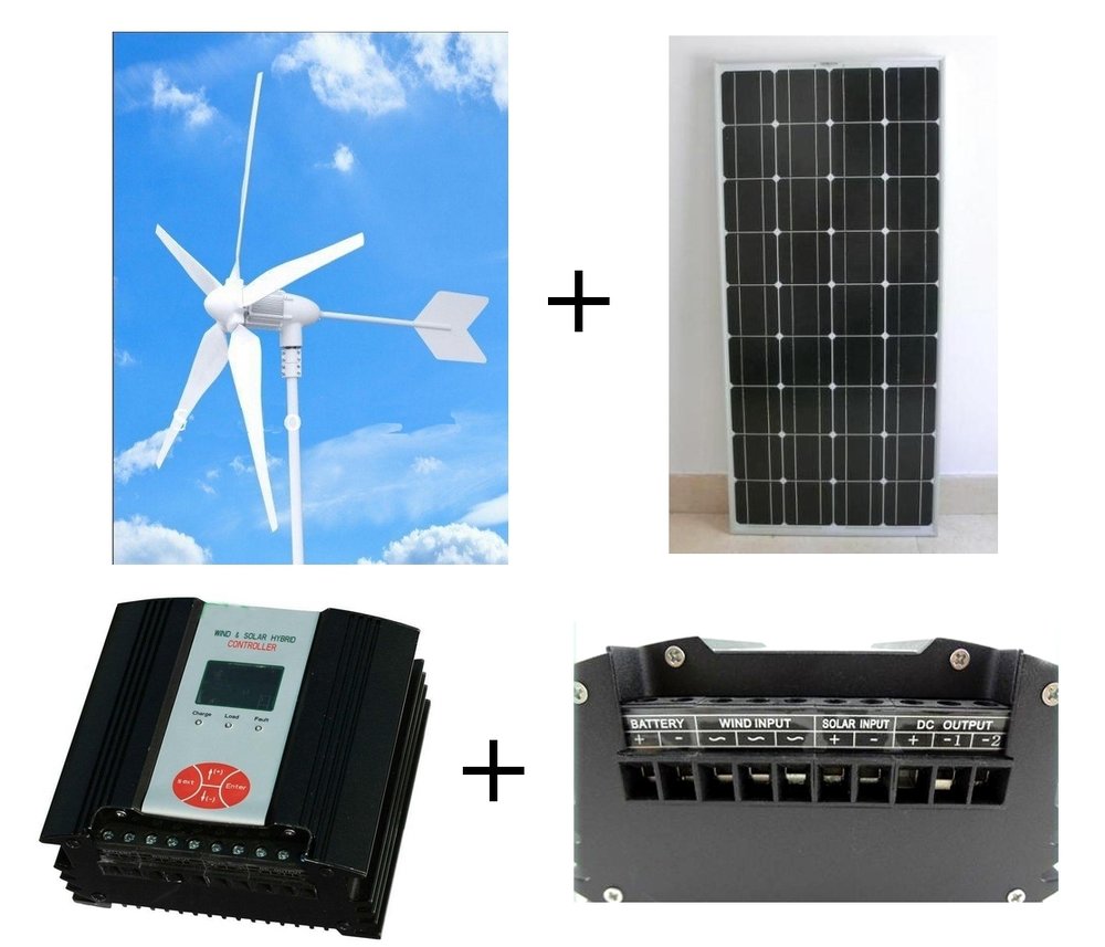 WindSoleil 600Watt OffGrid Solar + Wind Hybrid Kit