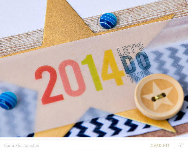 New Year's card using Studio Calico Copper Mountain Card Kits by @pixnglue