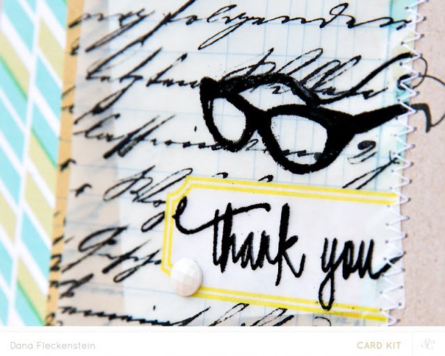 Thank You card using Studio Calico Copper Mountain Card Kits by @pixnglue
