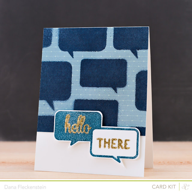 Handmade Hello There Speech Bubble Card by @pixnglue using Studio Calico's Valley High Kits
