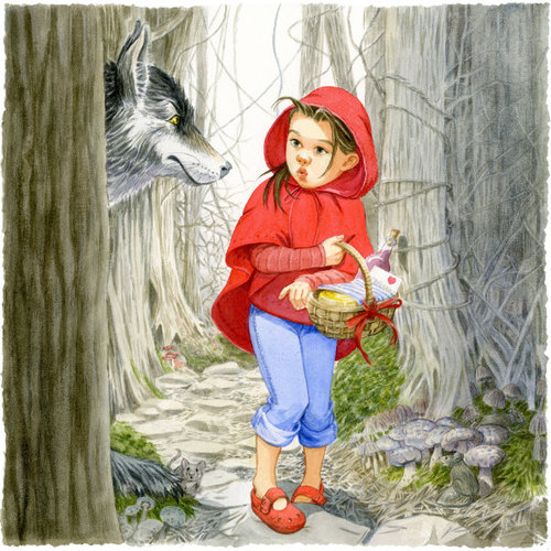 "Red Riding Hood" by Anni Matsick Honorable Mention, Society of Children's Writers & Illustrators' Tomie dePaola Illustration Competition 2016