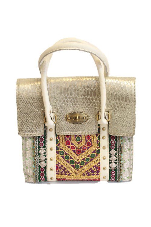 White Leather Banjara Bag — Bhoom Shanti