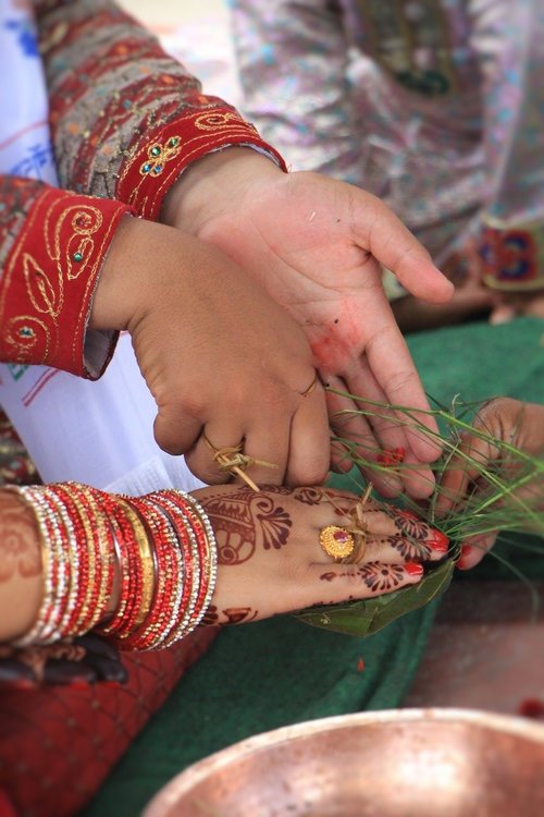 A photo from a typical Nepali wedding. 