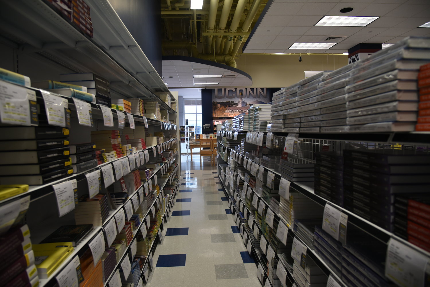 The UConn Bookstore offers textbooks for all of the students' classes. They offer new, used, and digital copies of the book required for class. (Charlotte Lao/The Daily Campus)