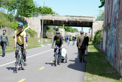 The Dequindre Cut Greenway, opened in May of 2009.