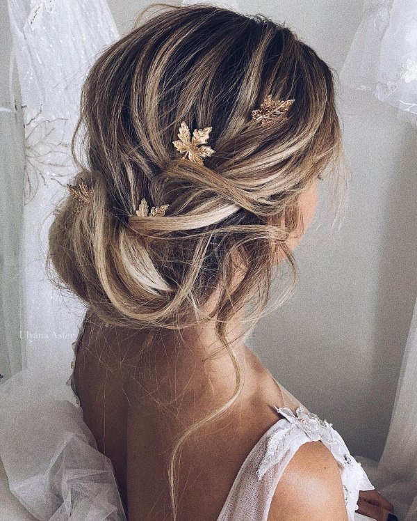 Stunning Bridal Messy Updo Hairstyles — the bohemian wedding