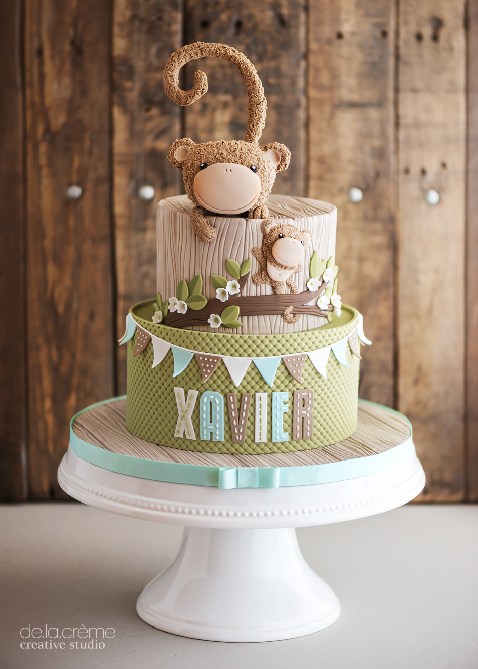 Fuzzy Monkey Birthday Cake — De la Crème Creative Studio