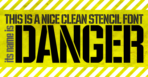 danger_stencil font