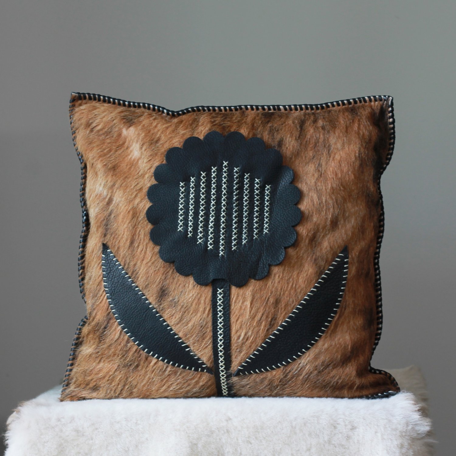 Handcrafted Leather Pillows Beargrass Leather