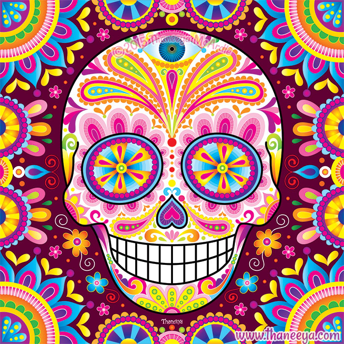Day of the Dead Art: A Gallery of Colorful Skull Art ...
