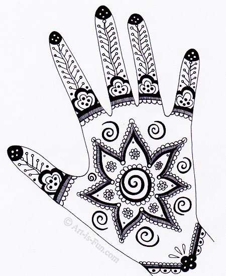  Henna  Hand  Designs Art Lesson Make a Unique Self Portrait 
