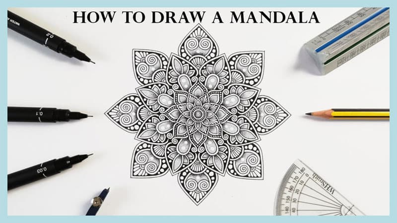 How to draw a mandala by hand