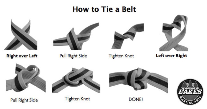 How to Tie Martial Arts Belt — Lakes Martial Arts