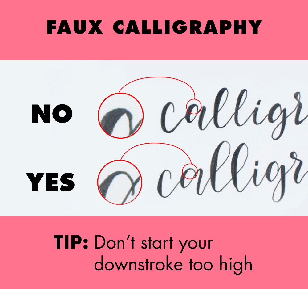 Tip+on+faux+calligraphy
