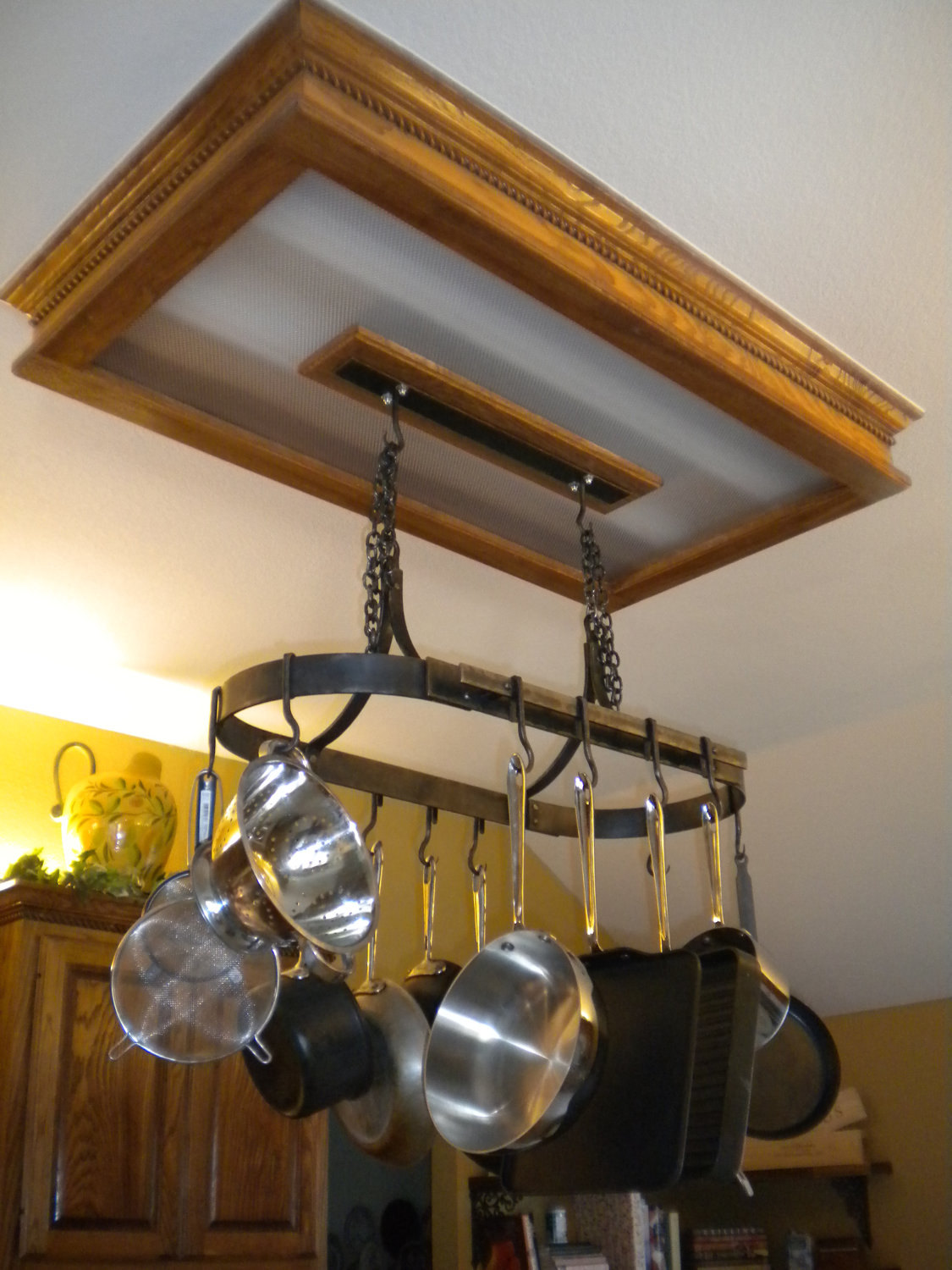 Hanging Iron Pot Rack With 10 Hooks Hand Forged By A Blacksmith Artisans Of The Anvil