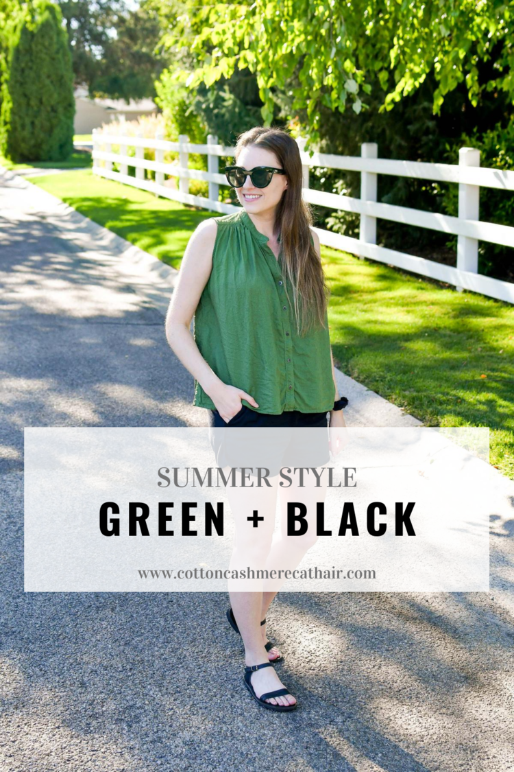 How to wear green and black for summer