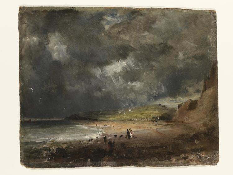 A gloomy picture of Year without summer. Weymouth Bay, 1816, painting by John RA Constable. ©Victoria and Albert Museum
