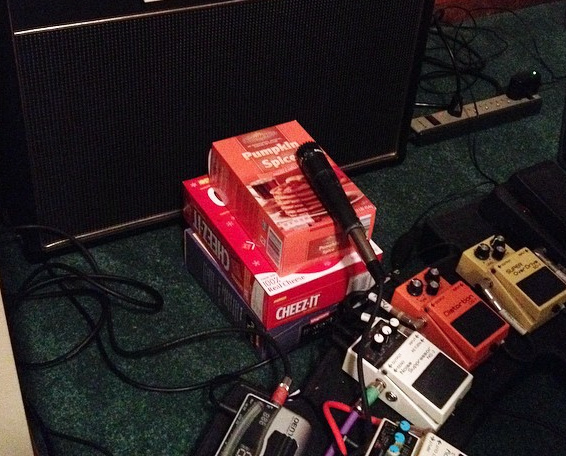 Nothing like a box of Cheez-Its to get that crunchy tone.