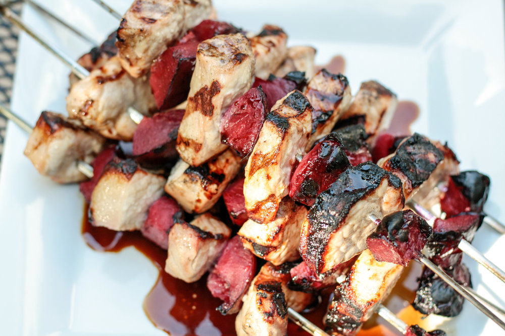 Simple Pork and Plum Kebab Recipe. Read now or pin for later. -  Health Happens at Home