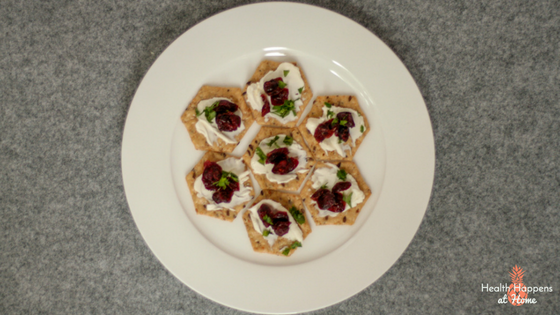 Cranberry and Cream Cheese Crackers Recipe. A delicious and quick snack. Read now or pin for later. - Health Happens at Home