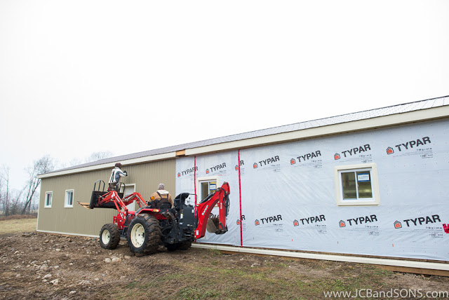 jcb and sons carpentry pole shed building honey shed wall steel siding agriculture construction Hanover durham owensound township of southgate windows doors steel kraft typar roxul spray foam