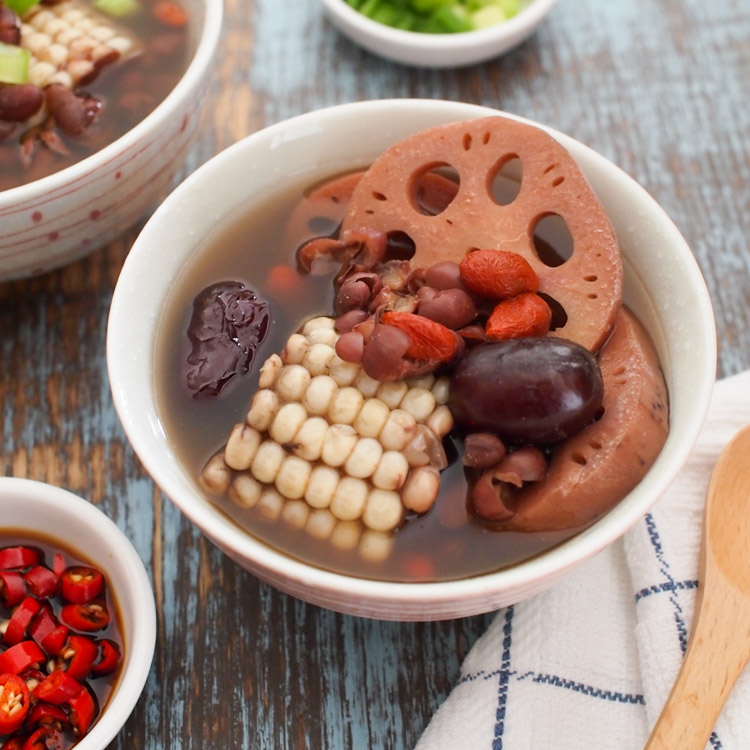 Lotus Root Soup with Corn and Red Beans — Vermilion Roots