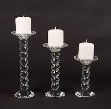  CRYSTAL CANDLE HOLDERS 4"X8"   | QTY 10-  $9 EACH