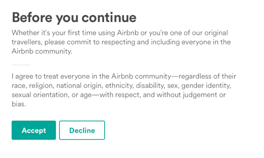 Airbnb's Community Commitment.